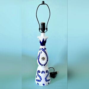 Decorative Lamp Base | Made from Upcycled Clase Azul Bottle | Handcrafted Accent